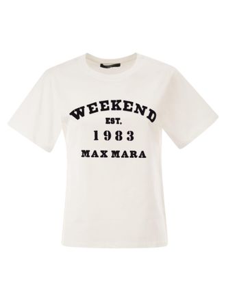 Max Mara Weekend Maxmara Wkdtenue Jersey-T-Shirt mit Aufdruck