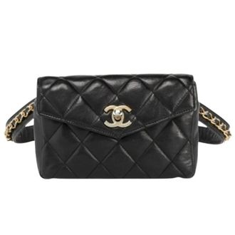 Chanel Pre-owned Belt Bags, female, Black, Size: ONE SIZE Pre-owned Vintage Belt Bag