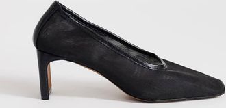 Topshop Abbigail - D&eacute;collet&eacute; con tacco in rete nere-Nero