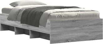 vidaXL Estructura De Cama Madera De Ingenier&iacute;a Gris Sonoma 100x200 Cm Vidaxl