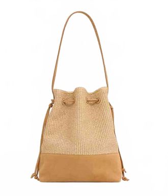 Mansur Gavriel Womens Drawstring Cabas Bucket Bag In Natural