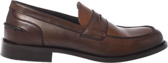 Baldinini Tan leren loafer - Heren - Loafers - Bruin - 41 EU - Leer - Schoenen