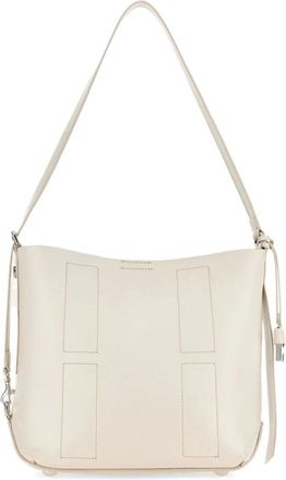 Hogan Elegante Bianco Schoudertas - Dames - Schoudertassen - Beige - ONE Size - Leer - Tassen