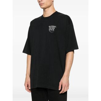 VETEMENTS Graphic Print Cotton T-Shirt - Black