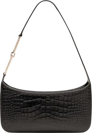 Tom Ford Tumbled Croc Small Sho - Dames - Schoudertassen - Zwart - ONE Size - Tassen