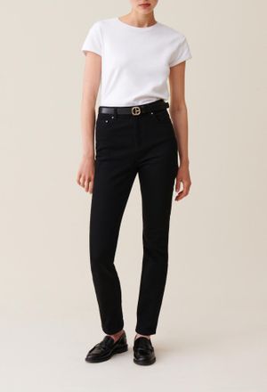 Claudie Pierlot Jean slim noir taille mi-haute