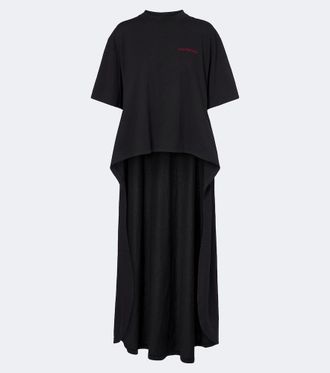 Balenciaga Asymmetric cotton jersey T-shirt