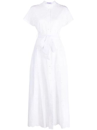 MC2 Saint Barth Abito lungo Keira in pizzo sangallo - Bianco