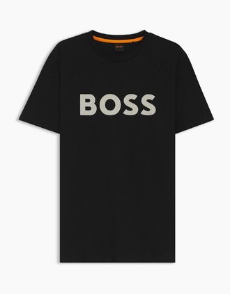 HUGO BOSS Mens Thinking 1 T-Shirt, Signature Logo - Black - Size: 36