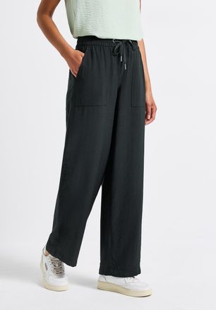 Street One Stoffhose STREET ONE, Damen, Gr. 42, L&auml;nge 30, gr&uuml;n (pine grove gr&uuml;n), Web, Obermaterial: 85% Viskose, 15% Nylon, unifarben, lang, Hosen Stoffhose, So