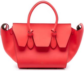 Celine Borsa a mano Tie Knot piccola in pelle di vitello liscia 2015 - Rosso