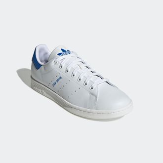 adidas Sneaker ADIDAS ORIGINALS STAN SMITH, Herren, Gr. 37, weiss (cloud wei&szlig;, cloud wei&szlig;, blau), Leder, Schuhe Sneaker
