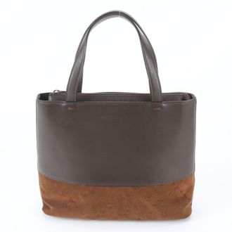 Burberry Brown Leather Handbag Tote Bag (Pre-Owned)