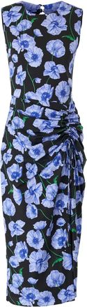 Carolina Herrera Abito midi a fiori - Nero