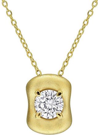 Rina Limor Silver 0.95 Ct. Tw. Created White Moissanite Solitaire Necklace