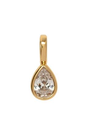 Made by Mary Pear Cubic Zirconia Charm Pendant in Gold at Nordstrom