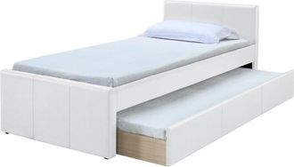 Miliboo Letto estraibile 90 x 195 pu bianco macco