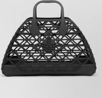 Vivienne Westwood x ray mesh tote bag top handles