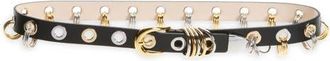 Déhanche Revenge Leather Belt in Black/Mixed Metal at Nordstrom, Size X-Small