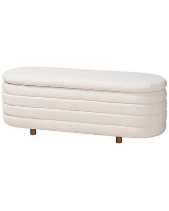 Baxton Studio Betiana Modern Japandi Boucle Storage Bench