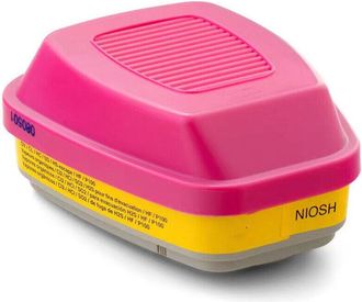 OEM Elemento/filtro Respiratorio 3m P100 60923, 1 Par, Protege Contra Vapores Org&aacute;nicos, Gases &Aacute;cidos Y Part&iacute;culas, Magenta, Amarillo