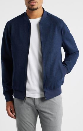 Robert Barakett Henrik Lightweight Baseball Jacket in Navy at Nordstrom, Size Xx-Large