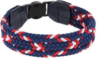 Trafalgar Store Rayden 18mm Mixed Colors Braided Golf Bracelet in Blue, Red, And White Diamond at Nordstrom