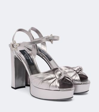 Dolce & Gabbana Sandalias con plataforma de piel adornadas