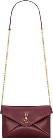 Saint Laurent Cross Body Bags, female, Red, Size: ONE SIZE Cassandre Chain Pouch