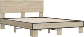 vidaXL Bed Frame without Mattress Sonoma Oak 140x200 cm Vidaxl