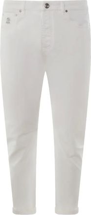 Brunello Cucinelli Jeans met logopatch - Wit