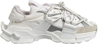 Dolce & Gabbana White Gray Low Top Space Sneakers Mens Shoes