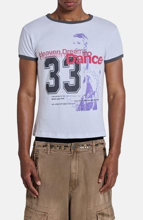 Jaded London Heavenly Graphic Ringer T-Shirt in White at Nordstrom, Size Xx-Large
