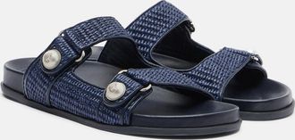 Jimmy Choo London Fayence raffia-effect sandals