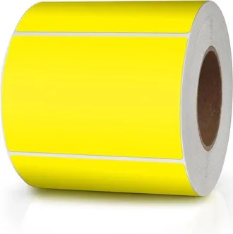 OEM Etiquetas Autoadhesivas Rectangulares Amarillas Mother Meitaat, 76x50 Mm, Con C&oacute;digo De Color, En Rollo Extra&iacute;ble, Paquete De 1000 Unidades