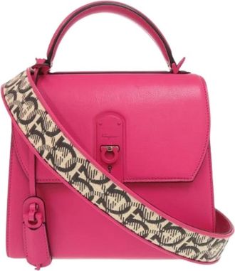 Ferragamo Pre-owned Handbag - Dames - Vintage Handtas - Roze - ONE Size - Leer - Vintage