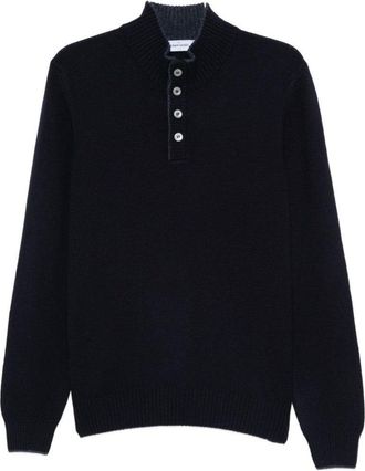 Gran Sasso Timeless Black Knit Pullover With Classic Silhouette