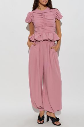 Rotate Loose-fit Trousers, Womens, Pink