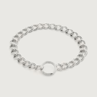 Monica Vinader Sterling Silver Groove Curb Chain Bracelet