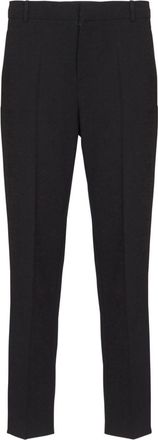 Balmain pressed-crease straight-leg trousers - men - Elastane/Viscose - 50 - Black