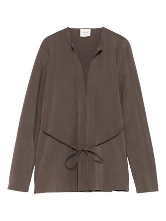 Alysi Top met striksluiting - Grijs