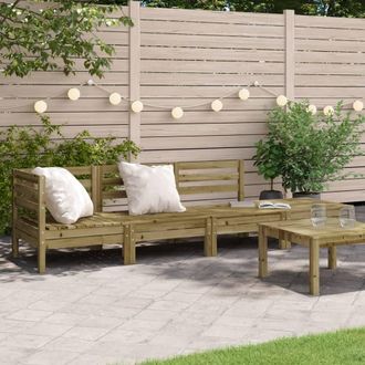Berkfield Home Garden Sofa 4-Seater Impregnated Wood Pine