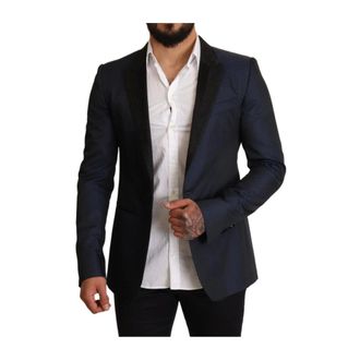 Dolce & Gabbana Heren, Jassen, Blauw, Maat: M Zijde