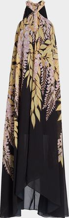 Kobi Halperin Daria Floral Halter Maxi Dress