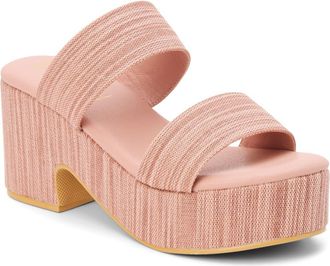 Matisse Footwear Ocean Ave Espadrille Platform Slide Sandal in Blush at Nordstrom, Size 11