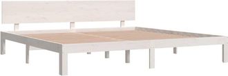 vidaXL Vidaxl - Estructura de cama sin colchón madera de pino blanco 200x200 cm
