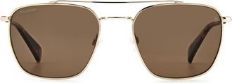 Rag & Bone 53mm Navigator Sunglasses in Gold at Nordstrom Rack