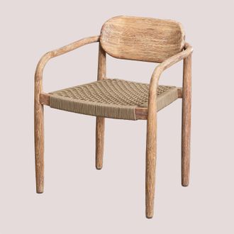Sklum Sklum - Pack De 4 Sillas De Comedor Con Reposabrazos En Madera Naele
