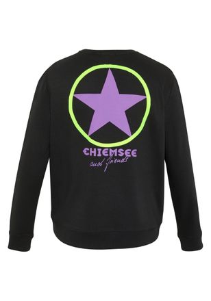 Chiemsee Mens mit typischem Backprint Sweatshirt with Typical Label Back Print, 19-3911 Black Beauty, L