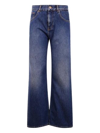 Aspesi patch-detail cotton jeans - Blue